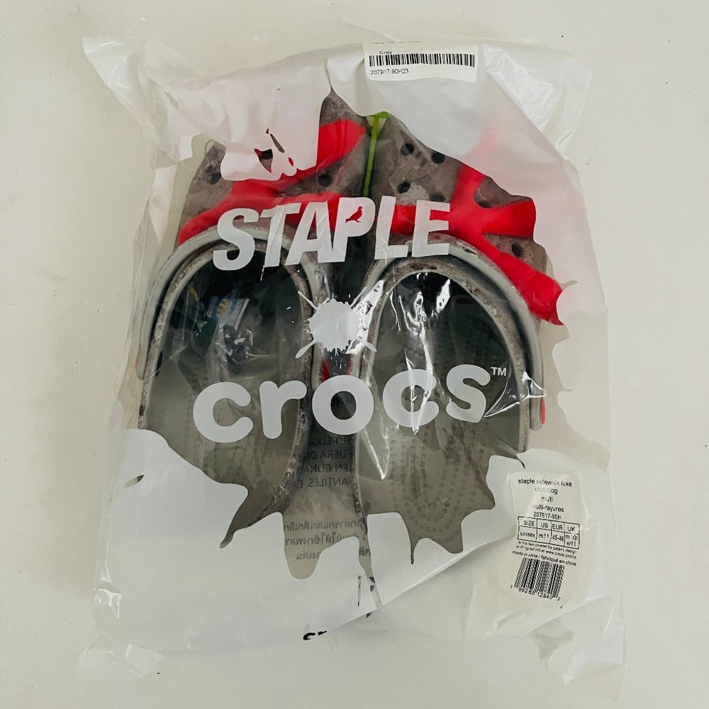 Staple Pigeon Sidewalk Luxe Crocs Classic Clog size 11 NWT